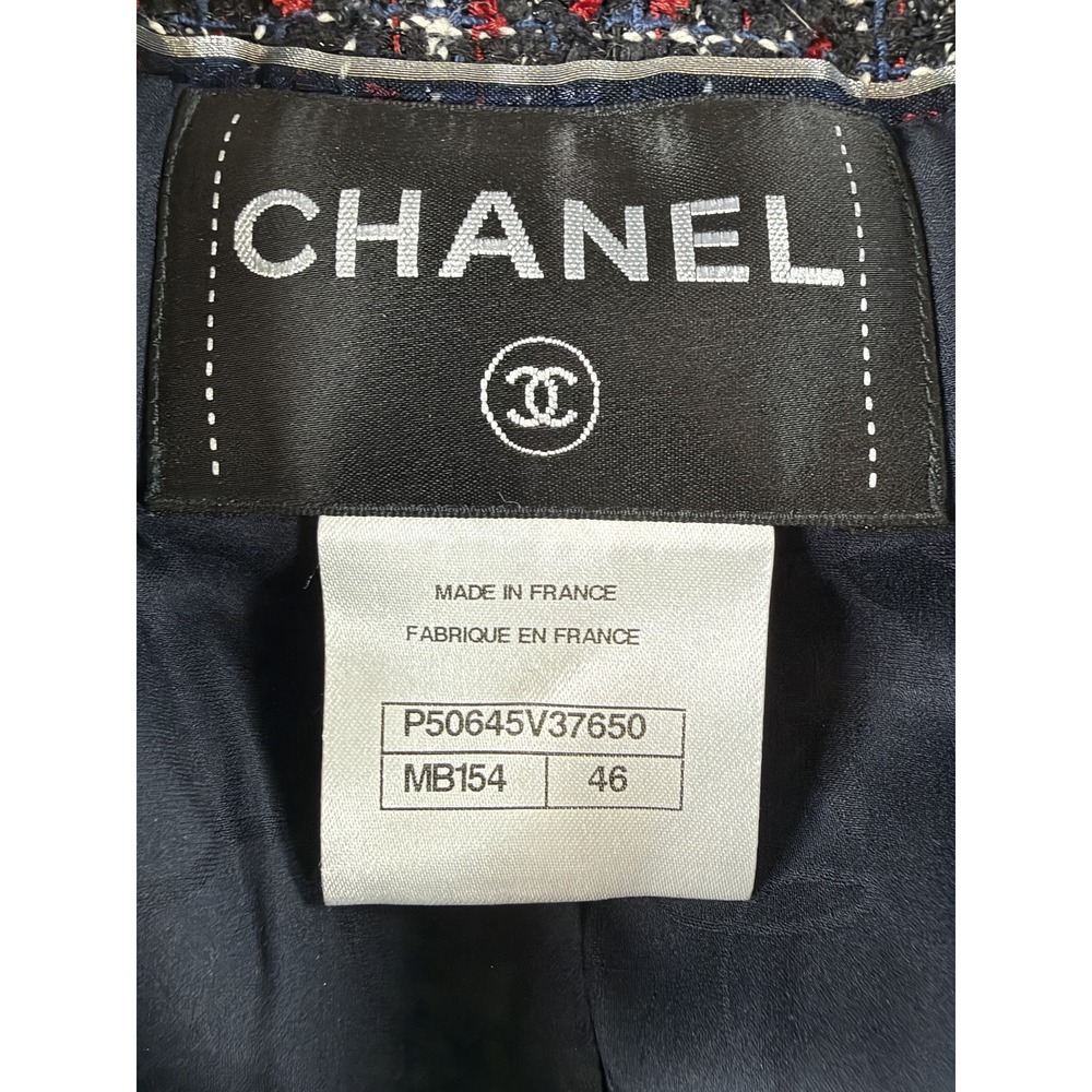 Chanel Karl Lagerfeld Womens Coat 46 Dubai Resort 2015 Gripoix Tweed Jacket - Picture 3 of 14